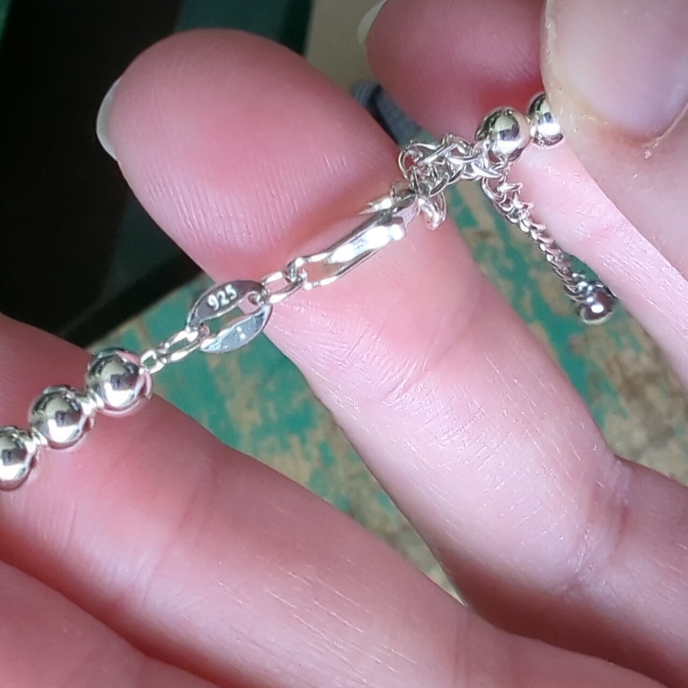 RIO GRANDE I NWT 16" Sterling Silver 4mm Round Bead-on-Chain Necklace - Picture 6 of 7